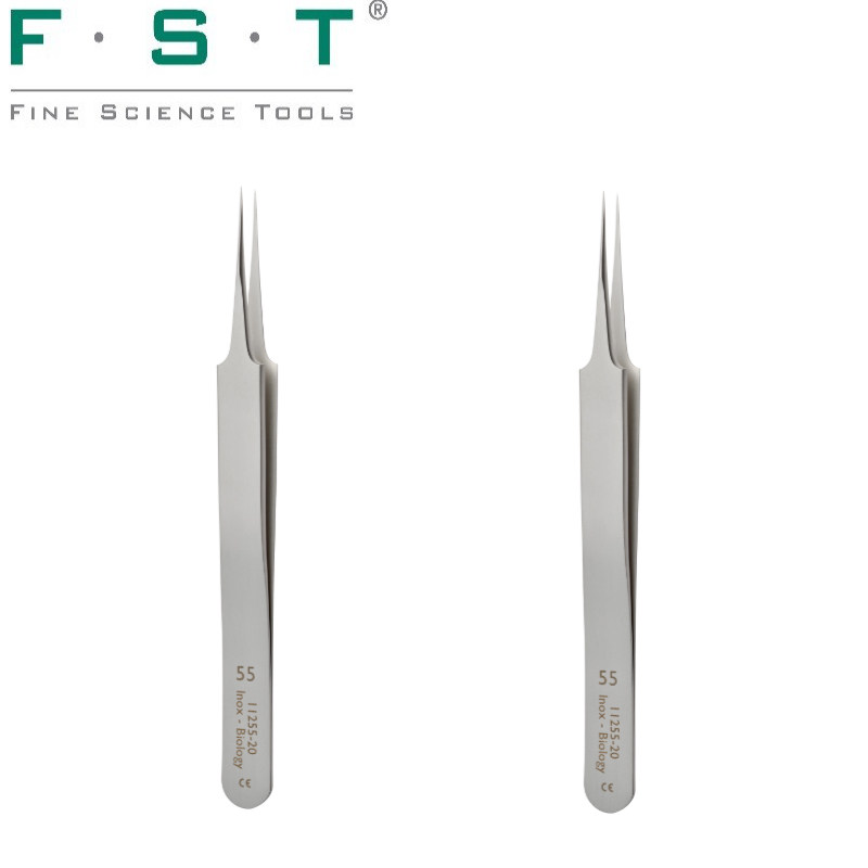 FST动物解剖镊子11255-20 FST by Dumont FST镊子55 生物镊子