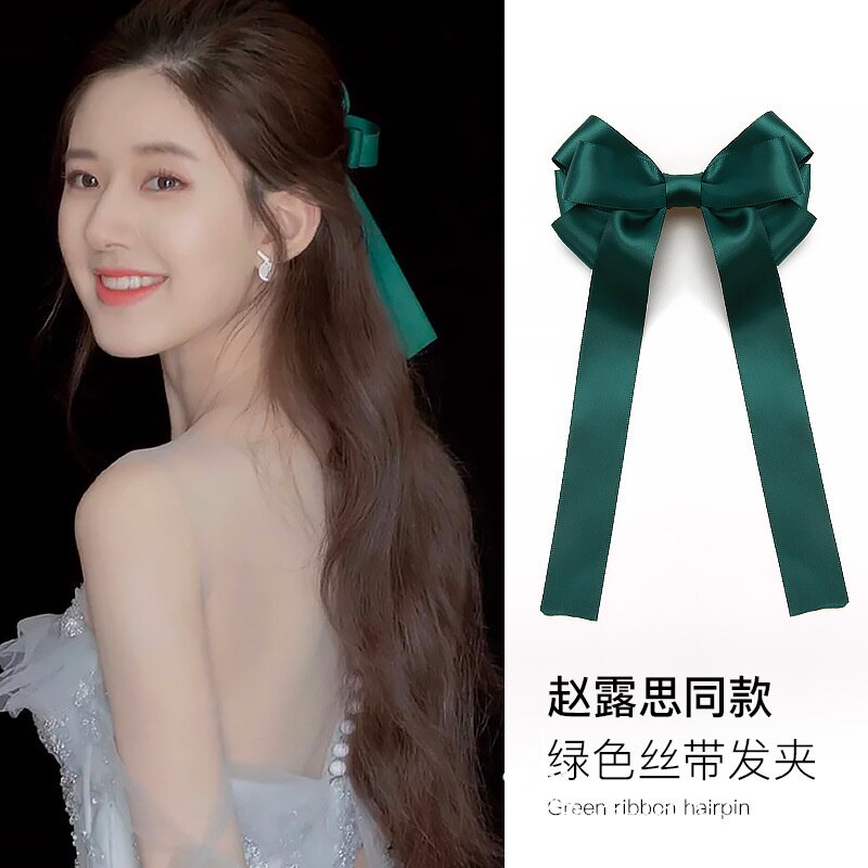 Japanese gp Zhao Lusi with the same bow hair ring streamer girl super fairy hair ring retro palace hair accessories female