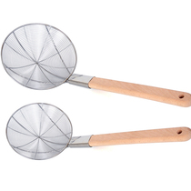 Large leaking spoon filter Number of large commercial round bailing spoon Division fried drum stainless steel wicker Hedge Kitchen High Temperature Resistant