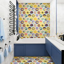 Self-adhesive wall decoration stickers Kitchen waterproof and oil-proof wall stickers Bathroom bathroom non-slip floor stickers Tile stickers