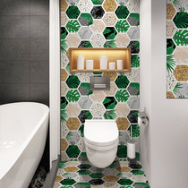 Self-adhesive net red wallpaper decoration stickers Waterproof floor stickers Personality creative tile stickers wall stickers Kitchen anti-oil stickers