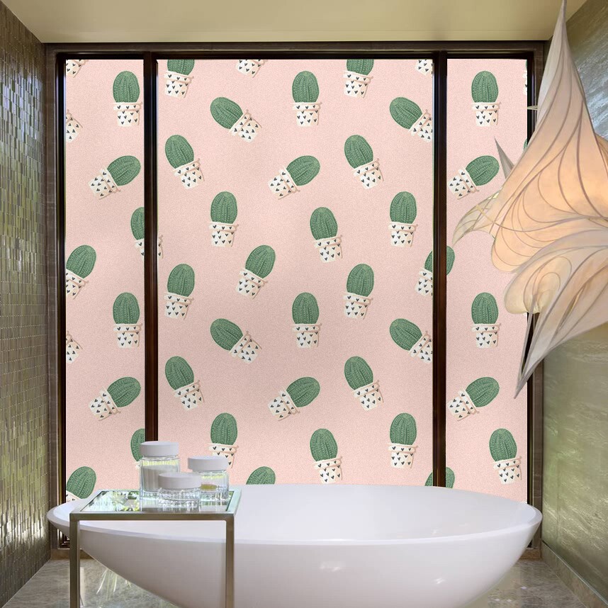 Makeup Room Bathroom Balcony Shop Window Personality Waterproof Thickening Static Frosted Glass Stickers Glass Doors and windows Membrane Custom