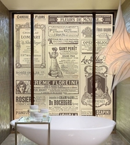 Retro Door and window Glass Stickers Sunscreen Cellophane Bathroom shading glass film Decorative transparent window grille Stickers