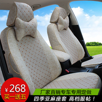 Custom-made Kia Siratu seat cover Eurofred K2K3 Xiuer Rio special four-season linen seat cover all-inclusive