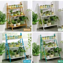 2021 new living room premium flower rack indoor garden plant rack foldable floor-to-ceiling bamboo flower rack MR01