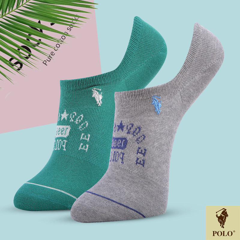Polo Invisible Socks Lady Socks Sport Pure Cotton Comfort Short Socks Spring Summer Short Drum Thin-mouth Deodorant Invisible Socks