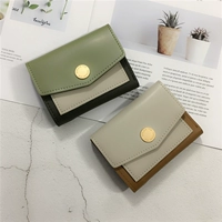 Nhật Bản và Hàn Quốc nhấn màu hoang dã ví nhỏ tươi nữ khóa ngắn thời trang 2018 mới in ví mini xu thủy triều ví coach nam