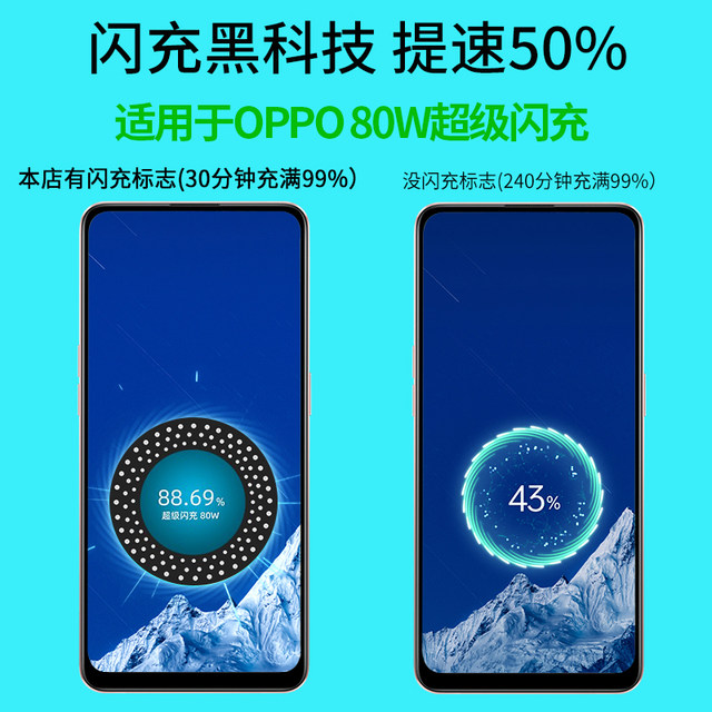 Lingyuan ສາມາດໃຊ້ໄດ້ opporeno6 ສາຍສາກ reno6pro ສາຍສາກ reno6 ສາຍຂໍ້ມູນຕົ້ນສະບັບ reno6pro+ ສາຍຂໍ້ມູນ 5g ໂທລະສັບມືຖື flash charge ສາກໄວ reno6k ten collar ຕົ້ນສະບັບຂອງແທ້ 65W