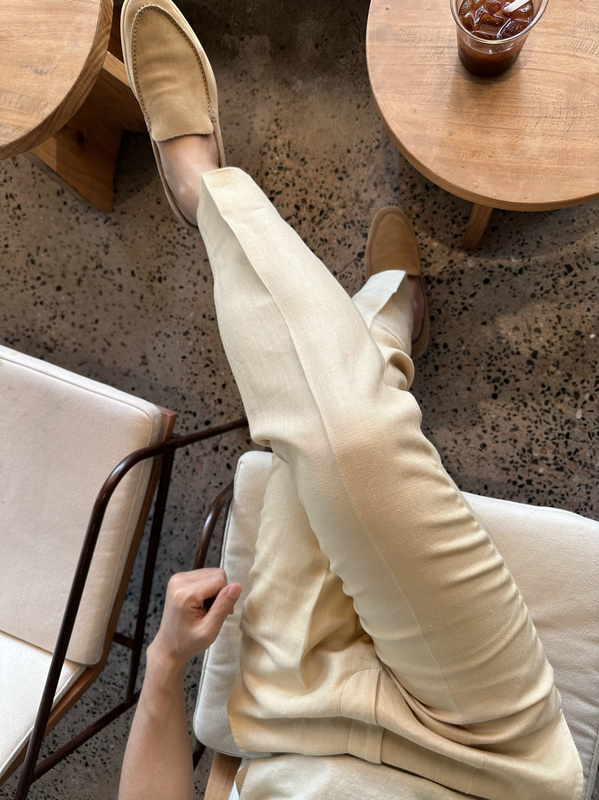 Irish Heavy Linen Casual Trousers for Summer, Men's Breathable and Dry Naples Casual Pants in Solid Color
