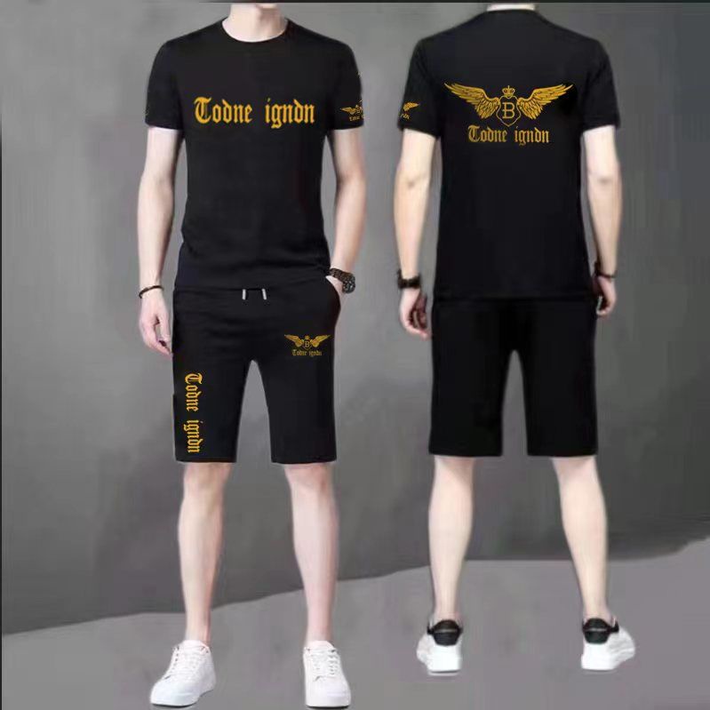 High-End Quality Summer New Men's Printed Suit Casual Sports Short-Sleeved Long Pants Shorts Three-Piece Set Round Neck T-Shirt High-End Quality Summer New Men's Printed Suit Casual Sports Short-Sleeved Long Pants Shorts Three-Piece Set Round Neck T-Shirt