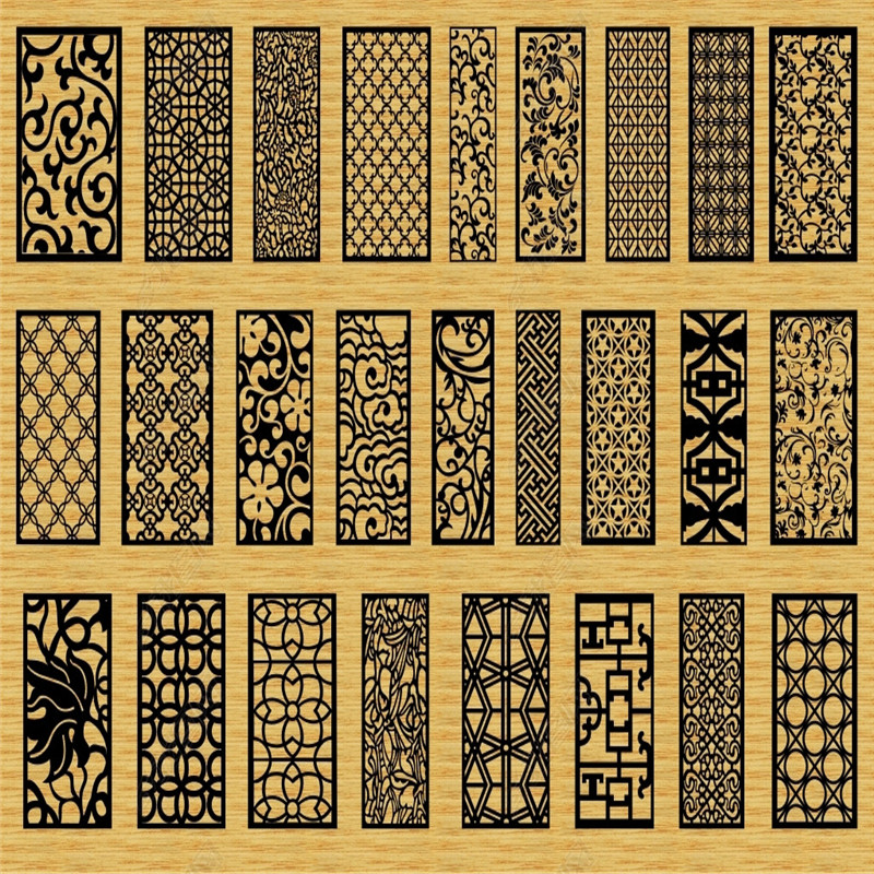 New Chinese style metal lattice rose gold stainless steel partition aluminum skeleton screen high-end relief European-style background wall