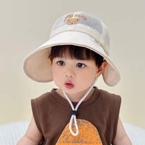 Baby hat summer hat sun protection safety hat boys and children sunshade fisherman hat female childrens hat spring and autumn thin