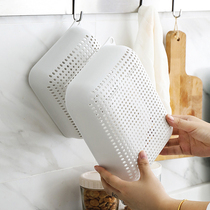 High quality plastic fruit basket drain basket living room creative kitchen Plastic rectangular vegetable basket vegetable wash basin