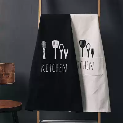 Nordic cotton linen apron Kitchen home overalls bakery bust Korean fashion Men's apron