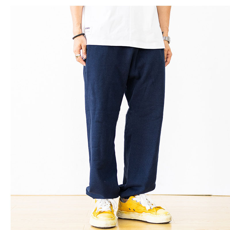 Xishan Hao Beams New Autumn and Winter Red Drawstring Sweatpants, Pure Cotton Terry Loose Casual Pants, Straight-Leg Sports Jogger Pants