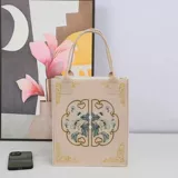 Барсетка, вместительная и большая мультяшная портативная милая льняная сумка