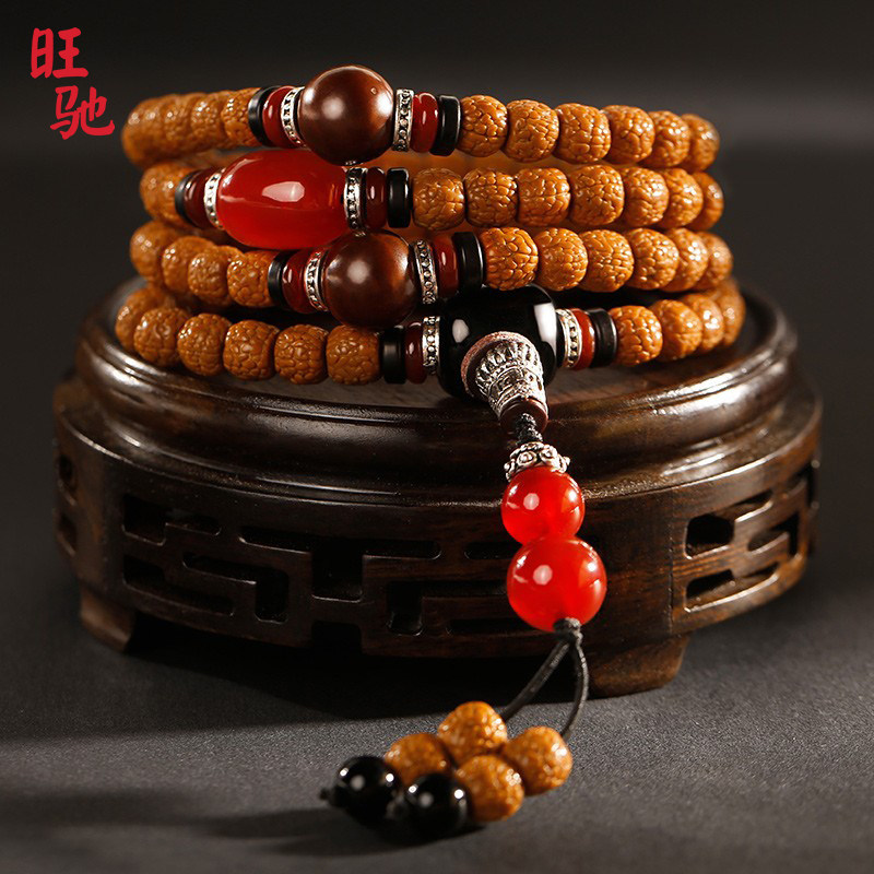 Wang Chi Nepal's Little Diamond Bodhi Handmade 108 Men's Wen Play Bodhi's Handmade Necklace of the Necklace Buddha Pearl