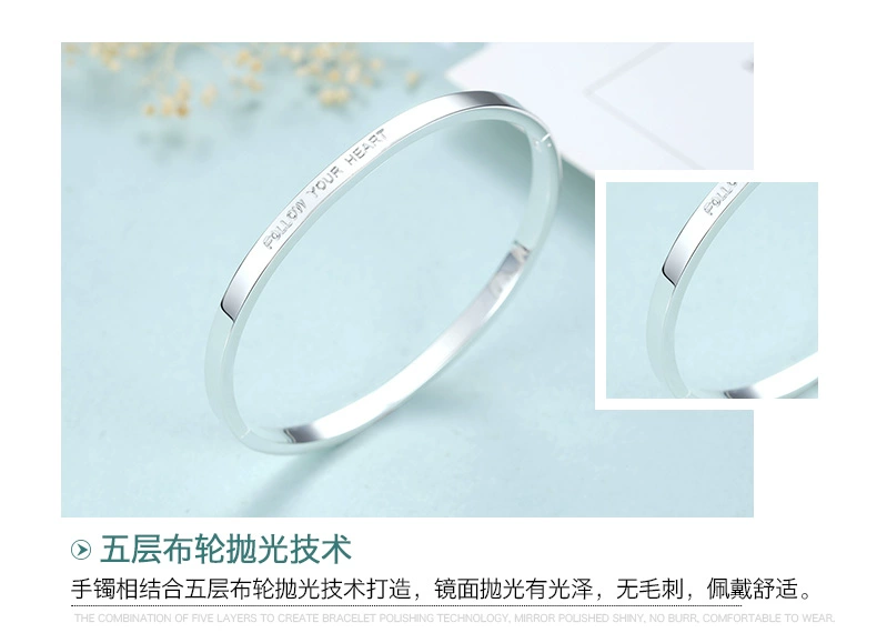 Vòng tay bạc bảy mẫu nữ phiên bản Hàn Quốc thời trang đơn giản Sen sinh viên màu đỏ để gửi cho bạn gái vòng tay bạc vòng tay lv
