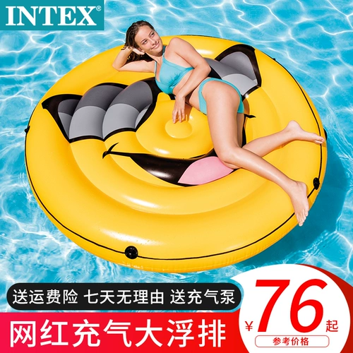 INTEX Водный аквапарк, бассейн для детей и взрослых, большой плавательный круг, увеличенная толщина