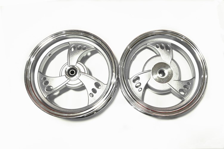 125 scooter Rain drilling and drilling Eagle drill front and rear wheel hub GY6 Udrilling locomotive front and rear aluminium ring steel ring aluminium wheel