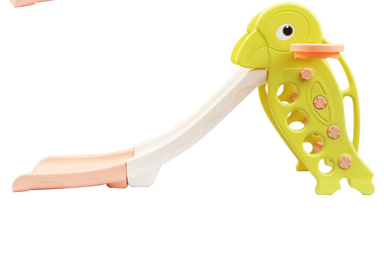 Слайд 诺澳 儿童乐园室内滑梯家用多功能滑滑梯带篮球架幼儿园玩具 鹦鹉