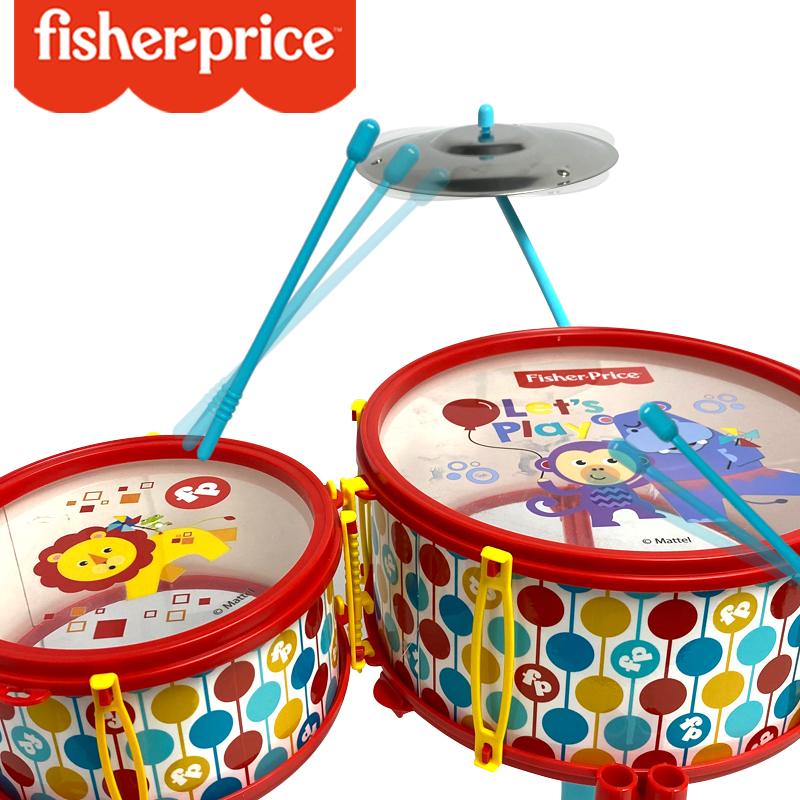 Купить Детская барабанная установка 费雪儿童架子鼓初学者爵士鼓音乐玩具打击乐器男女孩礼物1-3-6岁 в ...