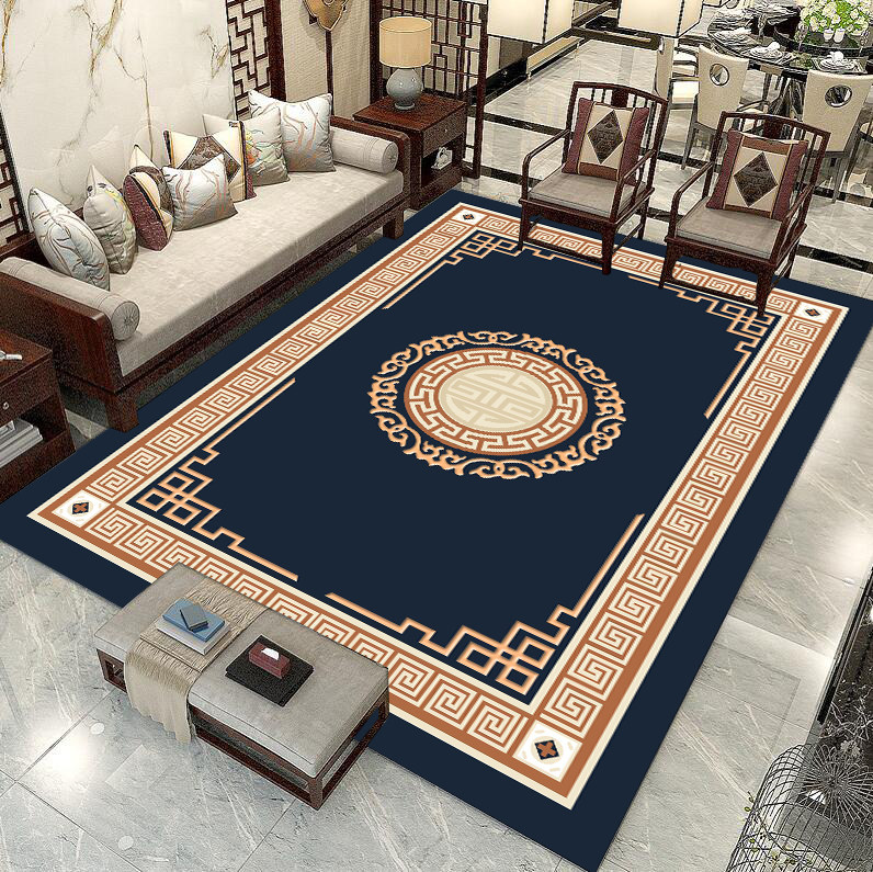 Chinese Vintage China Wind Blue Red Wood Office Tea Room Living-room Bedroom Floating Window Wool Blend Custom Rug