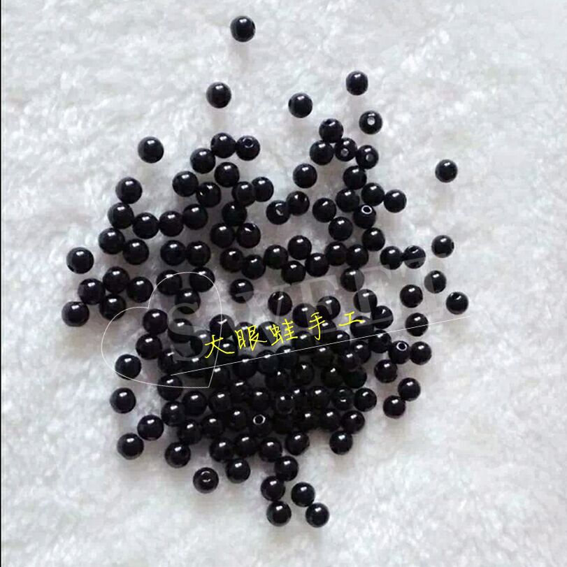 Large Eye Frog Handmade Black Beads Diy Animal Eyes Hook Textured Wool Cord Doll Sunflower Eye Beads
