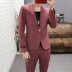 2018 làn sóng mới nam kiểu tóc hai mảnh phù hợp với nhỏ bộ vest nam Suit phù hợp