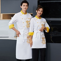 Белый лонгслив, фартук подходит для мужчин и женщин