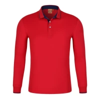 Красный шелковый хлопковый лонгслив