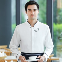 Мужской белый лонгслив, фартук