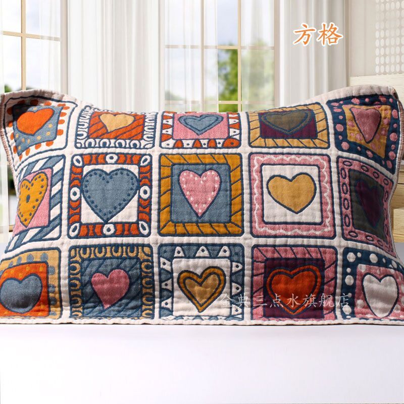 Jindian three-point water pure cotton thickened and enlarged pillow towel couple students soft and comfortable four seasons a pair