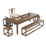 Logu Tea Tower Новый китайский сплошной камеллия чайный стол дзен кофейный столик современный минимализированный офис кунг -фу чайный стол и комбинация стула