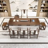 Logu Tea Tower Новый китайский сплошной камеллия чайный стол дзен кофейный столик современный минимализированный офис кунг -фу чайный стол и комбинация стула