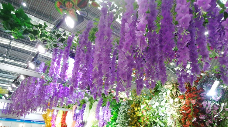 Mô phỏng Wisteria Hoa Skew Hoa Mây Hoa Trang trí Hoa giả Douban Hoa Treo Hoa Xanh Trồng Vườn Hoa Hoa - Hoa nhân tạo / Cây / Trái cây