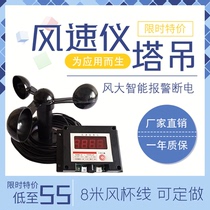 Wind speed alarm tower crane anemometer wind speed meter tower crane anemometer manufacturer direct sales early warning power outage anemometer