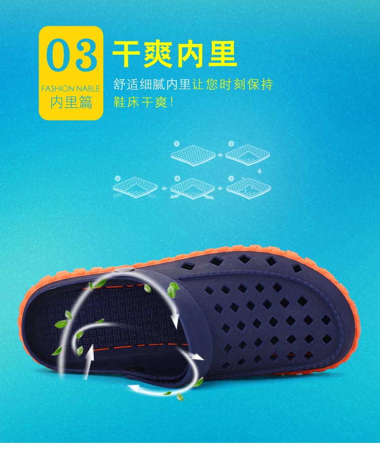 Mùa hè mới Baotou dép và dép nam lỗ rỗng bãi biển giày dép mềm đế mềm không trơn trượt phòng tắm một nửa dép shop dép 