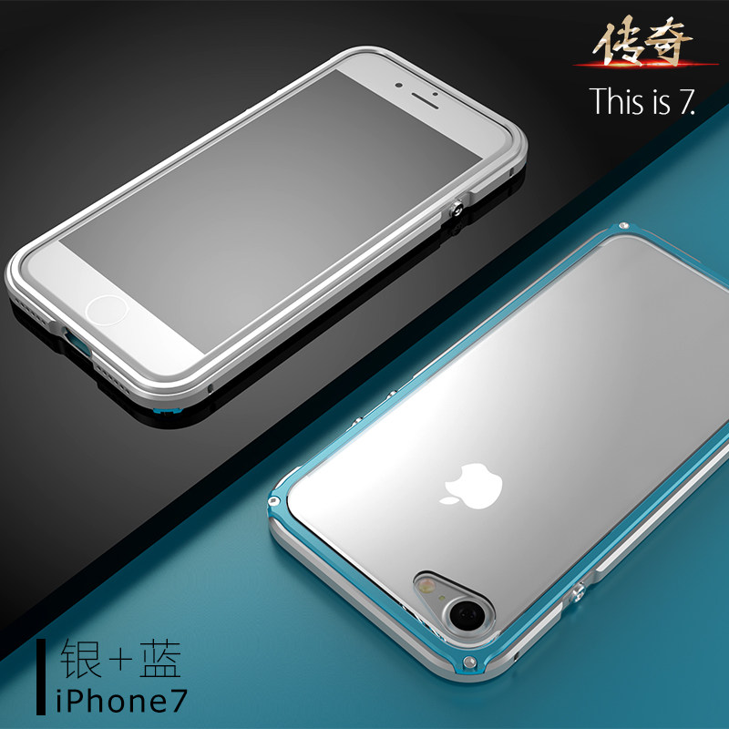 GINMIC Legend Slim Aluminum Metal Bumper Scratch Resistant Transparent PC Cover Case for Apple iPhone 7 Plus & iPhone 7