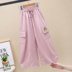 Cô gái rộng chân quần mùa hè trẻ em wearth sweatpants khí Hàn Quốc phiên bản lỏng lẻo thẳng vào trẻ em lớn đèn lồng quần mùa hè. 