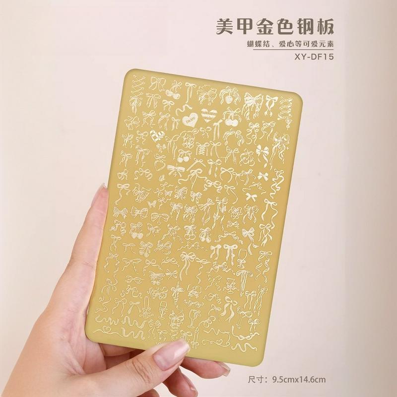 Nail Art Tony Nan Nan Nail Art Printing Steel Plate 2025 New Mold Bowknot Floral Pattern Nail Transfer Plate