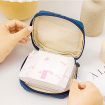 Canvas sanitary napkin storage bag monthly bag Korean cute ins net red Japanese fresh aunt towel carrying bag