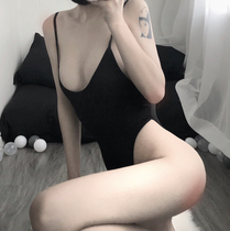  Devil adult sexy temptation Slim all-match black one-piece camisole fun private tight one-piece swimsuit