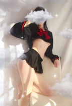  Devil adult 1997 custom student uniform Sailor suit Cute bow short top short skirt sexy suit