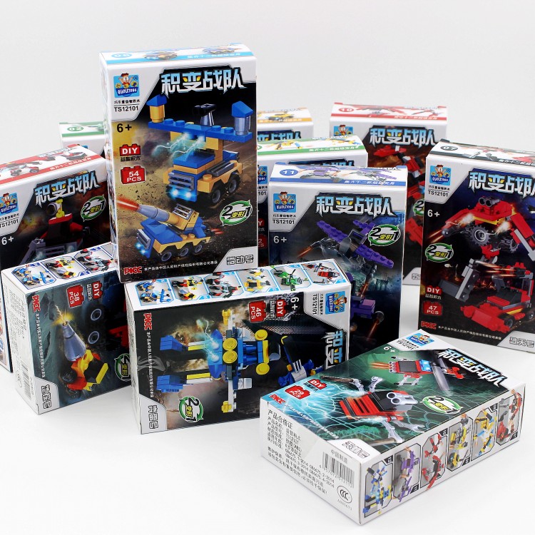 Học sinh đồ chơi khối xây dựng khối đồ chơi Đội ngũ sản phẩm Transformers TS12101 có thể phù hợp với siêu robot bộ xếp hình bằng khối gỗ