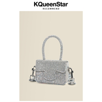 KQueenStar small square bag women Summer 2020 new fashion inlay diamond bag portable underarm bag shoulder bag shoulder Womens bag