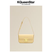 KQueenStar Arc de Triomphe underarm bag womens autumn and winter 2022 new leather shoulder small square bag tofu bag