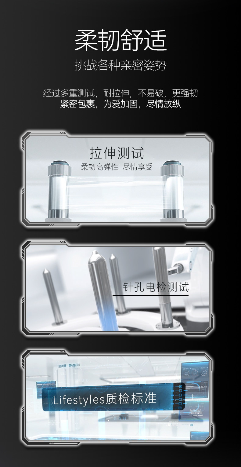 【中国直邮】 第六感 001避孕套 超薄裸入安全套套男用持久神器byt 共8只