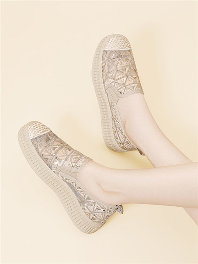 Trendy Fisherman Shoes for Women 2026 Spring and Summer New Non-Slip Slip-On Flats with Breathable Mesh Upper