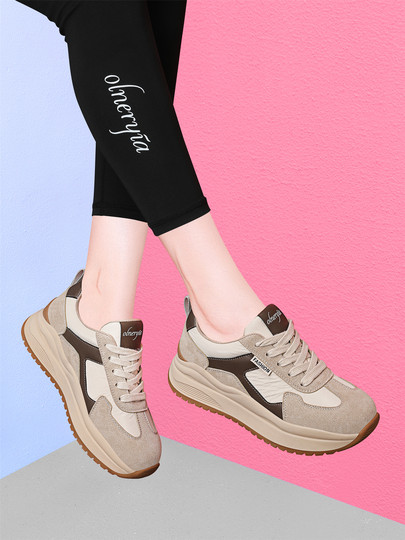 Retro Thick-Soled Agande Training Shoes for Women, 2026 Autumn and Winter New Versatile Casual Sports Shoes, Soft-Soled Dad Shoes